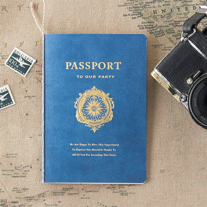 楽天市場 招待状 Life Is Journey ライフイズジャーニー ブルー 招待状 10冊入り 結婚式 ペーパーアイテム 手作りキット テンプレート ウェディング ブライダル パーティー 二次会 パスポート ユニーク 旅 地図 Piary ピアリー 楽天市場店