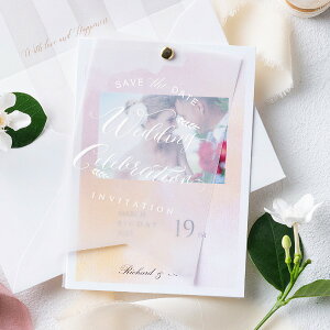 招待状 Tracieer Breeze -トレーシア ブリーズ- 招待状【10冊入り】(結婚式 ペーパーアイテム 手作りキット テンプレート ウェディング ブライダル パーティー 二次会 トレーシング ナチュラル)