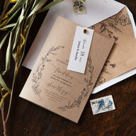 招待状 Rusty branch -ラスティブランチ- 招待状【10冊入り】(結婚式 ペーパーアイテム 手作りキット テ…