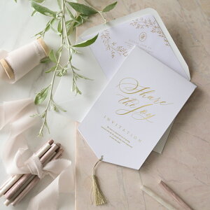 招待状 Flagino -フラジーノ- マットホワイト 招待状【10冊入り】(結婚式 ペーパーアイテム 手作りキット テンプレート ウェディング ブライダル パーティー 二次会 ゴージャスセレブリティ ア