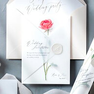 招待状 Charme de fleur -シャルムドフルール-(ラナンキュラス) 招待状【10冊入り】(結婚式 ペーパーアイ…