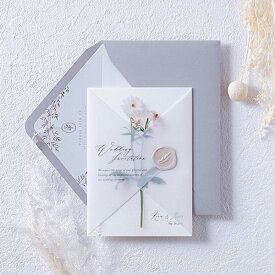 招待状 Charme de fleur -シャルムドフルール-(ラックス) 招待状【10冊入り】(結婚式 ペーパーアイテム 手作りキット テンプレート ウェディング ブライダル パーティー 二次会)