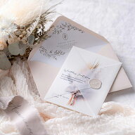 招待状 Charme de bouquet -シャルムドブーケ-(シルバーデージー) 招待状【10冊入り】(結婚式 ペーパーア…