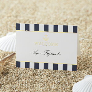 席札 フランシスマリン席札 1シート4名様用(結婚式 ペーパーアイテム 手作りキット テンプレート ウェディング ブライダル パーティー 二次会 高級感 名前札 ネームカード)