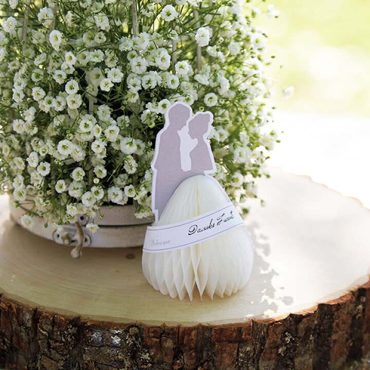 楽天市場 席札 ハニカム席札 シルエット 1セット2名様用 結婚式 ペーパーアイテム 手作りキット テンプレート ウェディング ブライダル パーティー 二次会 高級感 ハニカムボール シルエット 新郎新婦 名前札 ネームカード Piary ピアリー 楽天市場店