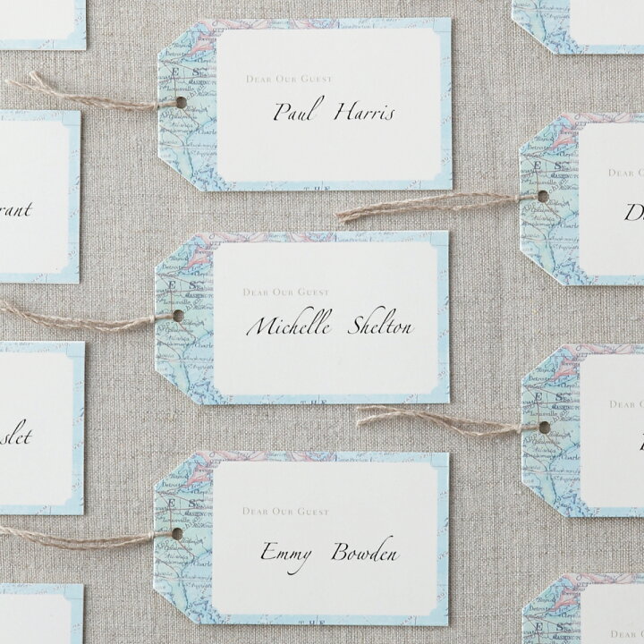 楽天市場 席札 Life Is Journey ライフイズジャーニー 席札 1セット4名様用麻ひも付 結婚式 ペーパーアイテム 手作りキット テンプレート ウェディング パーティー 二次会 パスポート ユニーク 旅 地図 名前札 ネームカード Piary ピアリー 楽天市場店