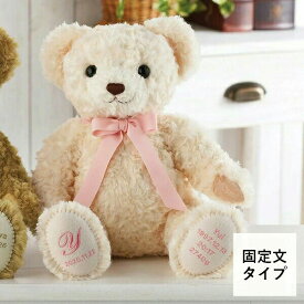 【送料無料】体重ベア ハローネベア バニラクリーム 固定文タイプ 足裏刺繍込み両親プレゼント 結婚式 入籍 親ギフト 出産祝い テディベア お祝い 誕生 両親へのプレゼント ウェディング ウェイトドール