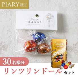 プチギフト【送料無料】プチギフト ラッピングキット リンツセット ニュアンセススクエア（エバー） 30名様分(プチギフト 退職 お菓子 DIYセットお礼 お返し 歓送迎会 結婚式 二次会 披露宴 P★パーティ 景品 大量 個包装 ありがとう★退職)