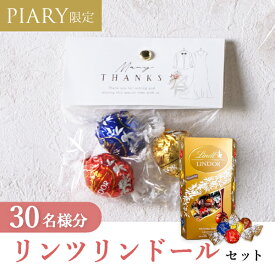 プチギフト【送料無料】プチギフト ラッピングキット リンツセット ニュアンセススクエア（クランクイン） 30名様分(手作り DIY 結婚式 二次会 ウェディング 披露宴 感謝 退職 ノベルティ 挨拶 チョコレート コストコ costco かわ