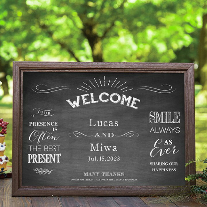 楽天市場 ブラックボードスタイルウェルカムボード Design 16結婚式 披露宴 ウェディング ウエルカムスペース おしゃれ 黒板 ブラックボード チョークボード ナチュラル カジュアル Piary ピアリー 楽天市場店