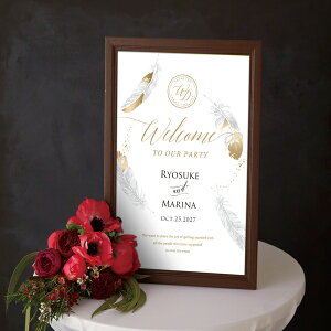 30日限定ポイント最大10倍★グラフィック ウェルカムボード(エルドアンジュ ホワイト)結婚式 ギフト お祝い 披露宴 ウェディング ウェルカムスペース 天使 羽 ゴージャス&エレガント