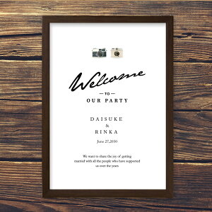 30日限定ポイント最大10倍★グラフィック ウェルカムボード(-リラクシィ- camera)結婚式 ギフト お祝い 披露宴 ウェディング ウェルカムスペース