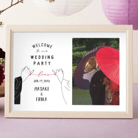 フォトウェルカムボード（縁結び）結婚式 ギフト お祝い 披露宴 ウェディング ウエルカムスペース