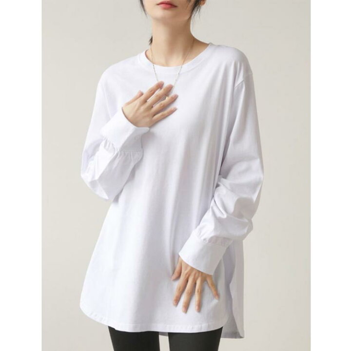 楽天市場】レイヤード Tシャツ 長袖 クルーネック 綿 コットン