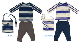 【デニム＆ダンガリー　DENIM DUNGAREE】ボーダーテンジク BABY SET (80)【798507】