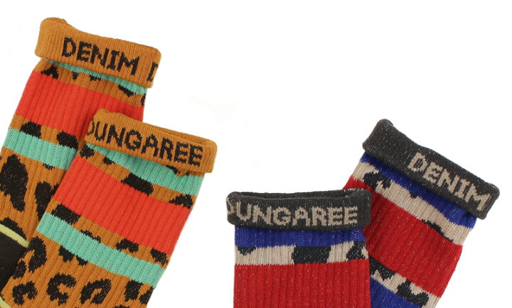 楽天市場】【デニム＆ダンガリー DENIM DUNGAREE】ヒョウガラ SOX (M-L 