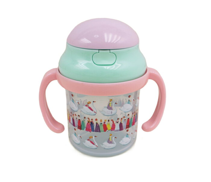 Fafa フェフェ ストローマグ Tess Straw Mug ブルースワン 赤ちゃんのストローの練習に 持ち手付き 的详细信息 日本商品代购 From Japan