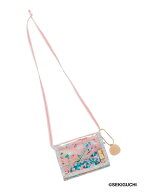 【fafa/フェフェ　ウォレット】EDOLIE (Wallet)/バブルガムピンクモンチッチスパンコール入りビニールコ…