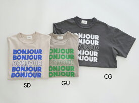 【フォブ FOV】BONJOUR 6分袖Tシャツ (M-XL/110-160)【604420】