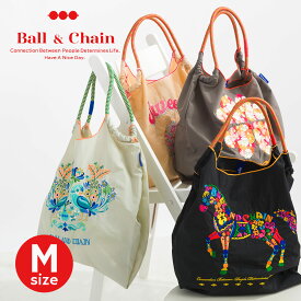 [正規販売店] [Ball&Chain]shopping bag Mサイズ ドーナツ ボール&チェーン Ball&Chain スイート レディース エコバッグ 刺繍 おしゃれ カジュアル ショルダー かわいい 布 洗える ボールアンドチェーン トートバッグ ギフト