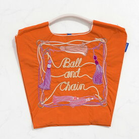 在庫限り20%OFF！[正規販売店] [Ball&Chain] ボールアンドチェーン Mサイズ shopping bag ユニセックス レディース エコバッグ 刺繍 おしゃれ カジュアル トート かわいい バッグ 洗える M