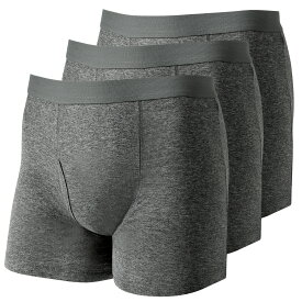 楽天1位 【現役医師監修】3枚セット 尿漏れパンツ 男性用 前開き 軽失禁用 横漏れ防止付き 3枚組 失禁パンツ メンズ 紳士 尿漏れ防止パンツ 尿漏れ ボクサーパンツ にょうもれ 失禁 ちょい漏れ 吸水パンツ ネイビー グレー 尿漏れ対策 尿もれ 軽失禁パンツ