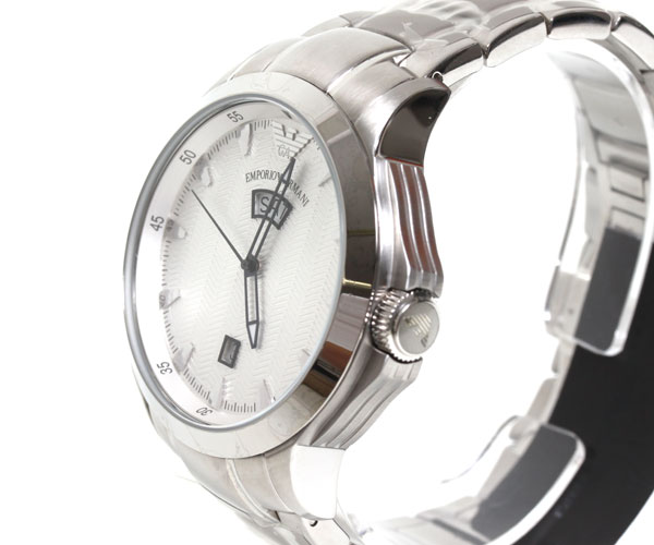 EMPORIO ARMANI エンポリオアルマーニ 腕時計 メンズ ホワイト文字盤 AR0633