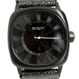 【送料無料】NIXON ニクソン 腕時計 A012-288 THE REVOLVER リボルバー ブラック レザーベルト メンズ【楽ギフ_包装】【父の日】【無料ラッピング】