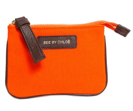 SEE BY CHLOE シーバイクロエ TROUSSE 財布 ポーチ カードホルダー付 LILIAS ロゴ 9P7386 P45 353 MANDARINE オレンジ