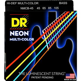 DR ベース セット弦 NEON ニッケルプレート ミディアム 45-105 NMCB-45 マルチカラー
