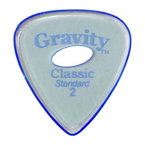 GRAVITY GUITAR PICKS �s�b�N �N���V�b�N�E�X�^���_�[�h �G���v�X�O���b�v�z�[�� �m2.0 mm with Elipse Grip Hole, Blue�n ����