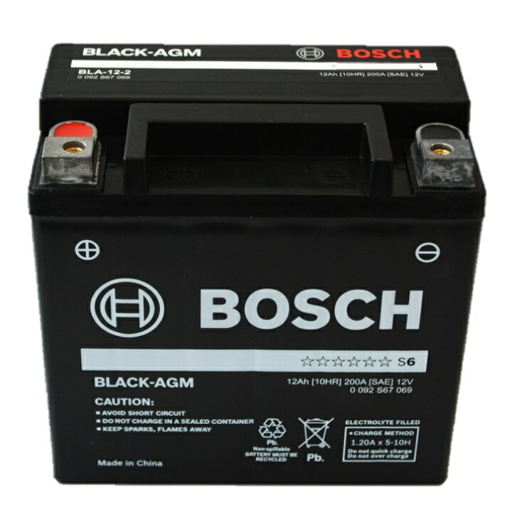 楽天市場】BOSCH (ボッシュ)ブラック-AGM BLA-12-2 輸入車 補機 