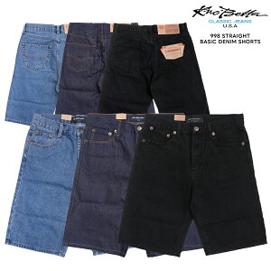 【即納】KNO BETTA ノーベター 998 ストレート ベーシック デニム ショーツ【WASH BLUE/INDIGO BLUE/BLACK】大きいサイズ 通販 STRAIGHT BASIC DENIM JEANS SHORTS ハーフパンツ ショートパンツ ビックサイズ オー