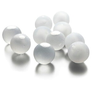 WINEX 溶けない氷(保冷剤) クリスタルアイスボール 繰り返し使用可能 飲み物の味を薄めない (10個入り ホワイト) 30φ(mm)