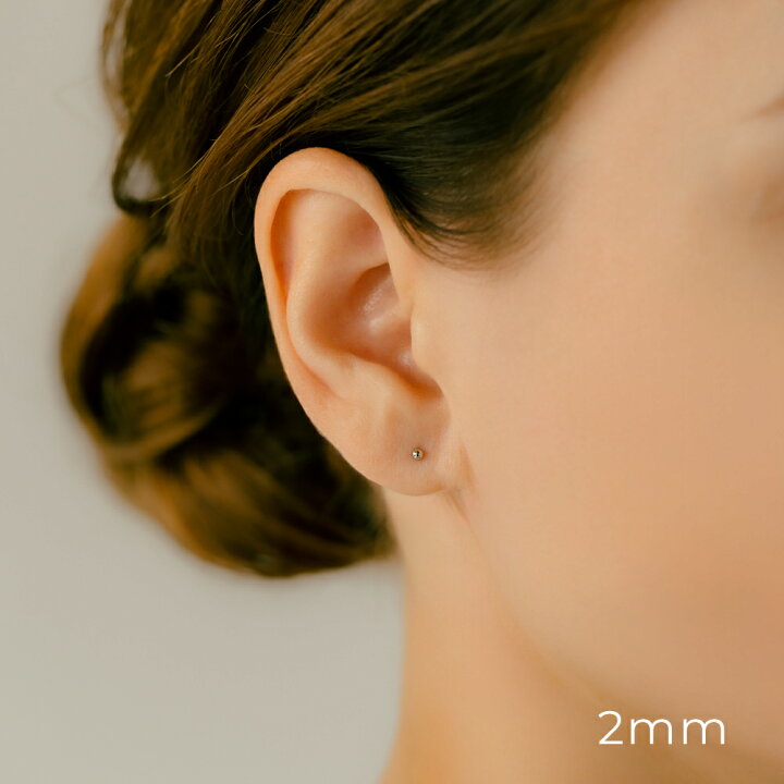 楽天市場】K18/PT ボール ボディピアス │ 16G/14G イエローゴールド 
