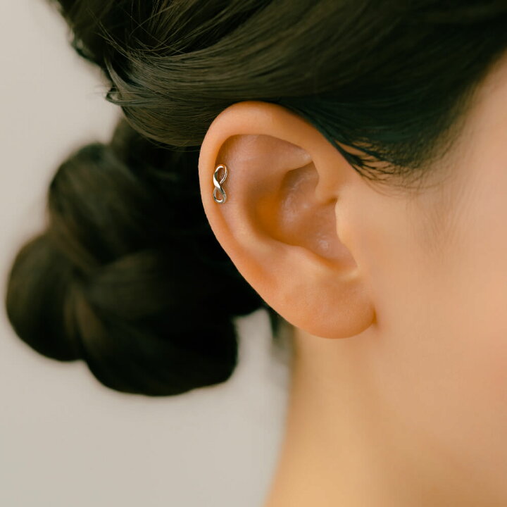 楽天市場】K18/PT インフィニティ ボディピアス │ 16G/14G イエロー 