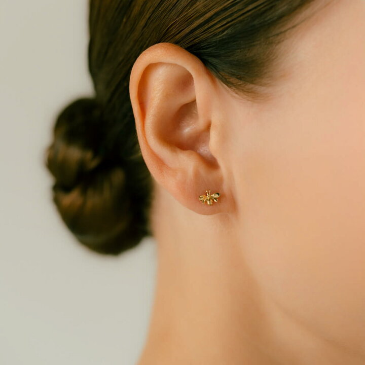 楽天市場】K18/PT 蜂 ボディピアス │ 16G/14G 18金イエローゴールド 