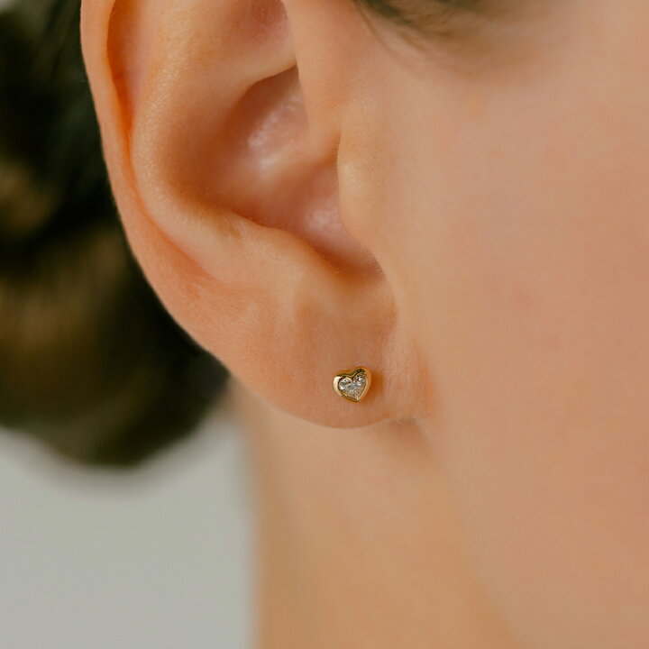 楽天市場】K18/PT ハートシェイプ ダイヤモンド ボディピアス │ 16G 