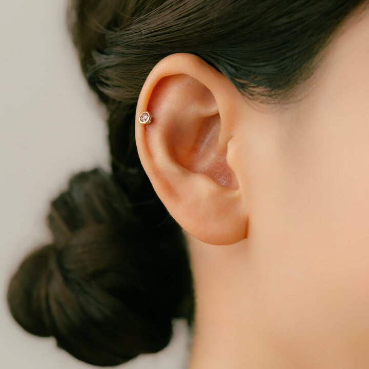 楽天市場】K18/PT ラボ ピンクダイヤモンド ボディピアス │ 16G/14G 