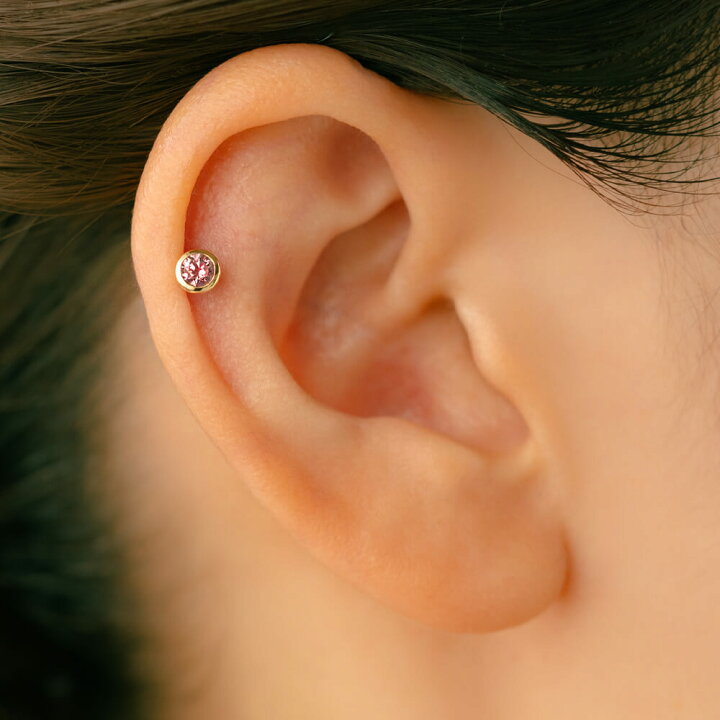 楽天市場】K18/PT ラボ ピンクダイヤモンド ボディピアス │ 16G/14G 
