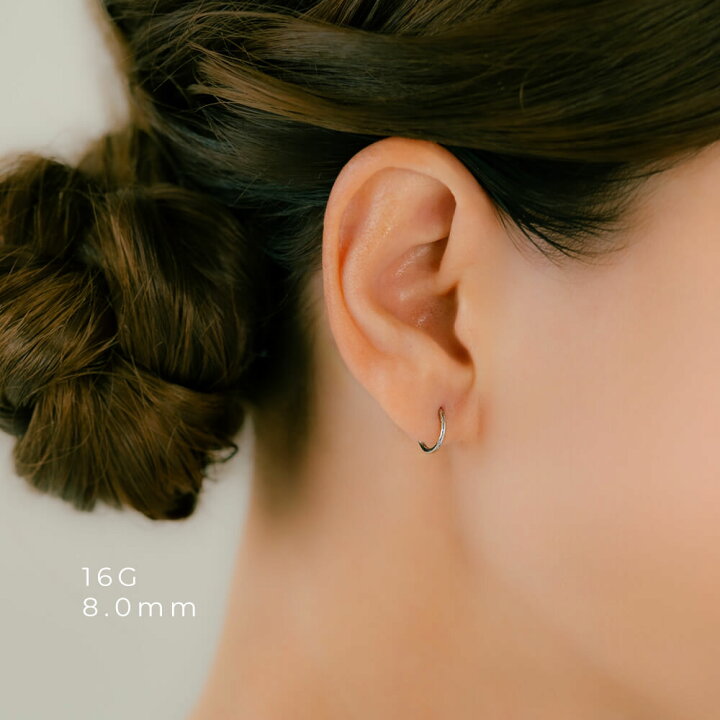 楽天市場】K18/Pt セグメントリング ピアス │16G/14G イエロー 