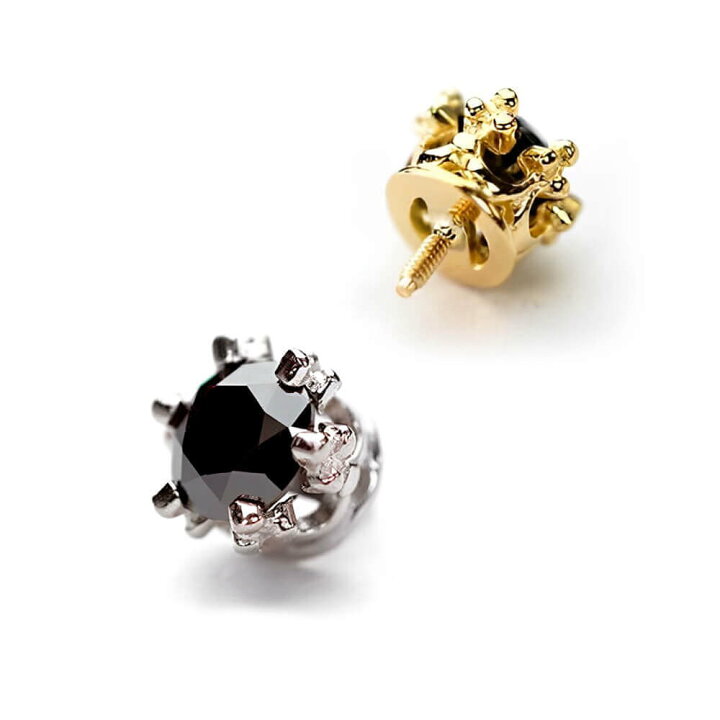 楽天市場】K18/PT ブラックダイヤモンド ボディピアス │ 16G/14G 