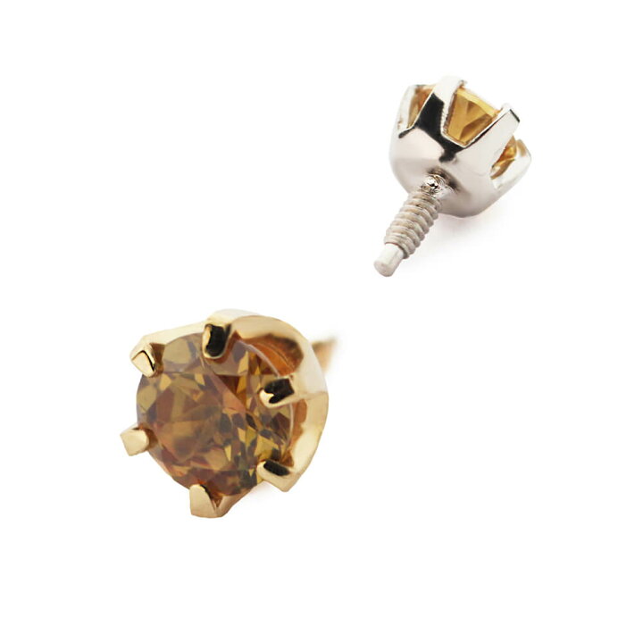 楽天市場】K18/PT スフェーン ボディピアス │ 16G/14G イエロー 