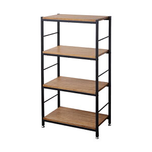 オープンラック 4段ラック ZAGA 幅60cm 奥行35cm 高さ116cm 木製 桐 二色対応 ヴィンテージ風 アンティーク加工 サンド塗装 連結可能