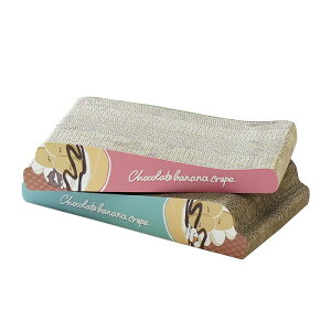 猫用品 かわいい 猫用 段ボール爪とぎ ポップシリーズ クレープ 2個セット 耐久性 高密度段ボール 両面使える 爪ケア ストレス発散 リラックス しつけ 猫ベッド