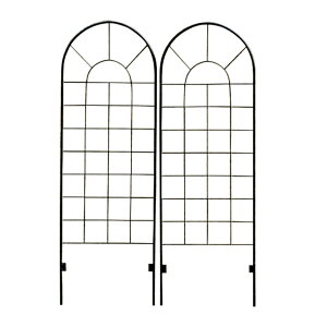 柵 おしゃれ アイアンフェンス120 2枚組 モダン モノトーン 通気性 採光性 耐久性 ガーデニング 北欧風 ナチュラル 朝顔 薔薇 アンティーク風 上品 園芸 屋外 庭