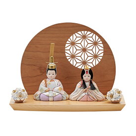 【ポイント7倍！今晩20時開始】雛人形 おしゃれ ひな人形 女の子 おひなさま 親王飾り かわいい お雛様 初節句 節句 インテリア ひな祭り 日本製 小さい ミニ 衝立 台座 白い花飾りタイプ 木目込雛人形「のどか」3点セット 5色対応