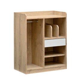 【ポイント9倍！20時〜11日1:59】ランドセルラック ランドセル収納 幅72cm キャスター付き キッズ ハンガーラック リビングラック 本棚 ハンガーラック ワードローブ 木製 おしゃれ 子供部屋 ハンガーポール 引き出し収納付き Liney(ライニー) 5色対応