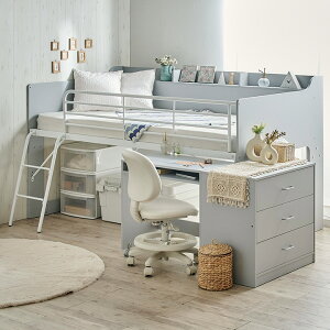 【ポイント7倍!30日限定】ロフトベッド システムベッド コンパクト 子供 子供部屋 ベッド 大人 学習机 ロータイプ システムベッドデスク デスク付き 木製 子供部屋 おしゃれ サイド宮付き 3