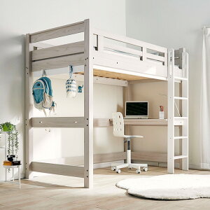 【特許構造】ロフトベッド eeny(イーニー) Hi basic H176cm 4色対応 システムベッド 机付き 子供 大人 ハイタイプ デスク 学習机 おしゃれ 子供部屋 テーブル 宮付き 木製 コンセント ロフトベット